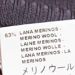 مملوكة مسبقًا M Missoni Multicolor Patterned Perforated Knit Crew Neck Sweater L