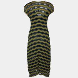 Pre Owned M Missoni Multicolor Patterned Knit Midi Dress M