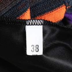 Pre Owned M Missoni Multicolor Patterned Knit Sleeveless Flared Short Dress S