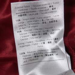 Pre Owned M Missoni Red Patterned Knit Maxi Skirt M