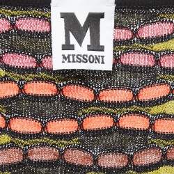 Pre Owned M Missoni Multicolor Patterned Knit Sleeveless Short Dress S