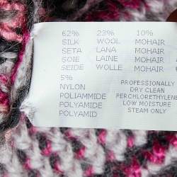 Pre Owned Missoni Multicolor Wool & Mohair Knit Shift Dress M