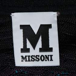 Pre Owned M Missoni Multicolor Patterned Crochet Knit Maxi Dress M