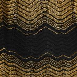 Pre Owned M Missoni Multicolor Patterned Crochet Knit Maxi Dress M