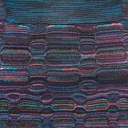 Pre Owned M Missoni Multicolor Patterned Lurex Knit Bodycon Mini Dress S