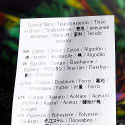 Pre Owned M Missoni Multicolor Printed Cotton Strapless Tie Detail Zip Front Jumpsuit M