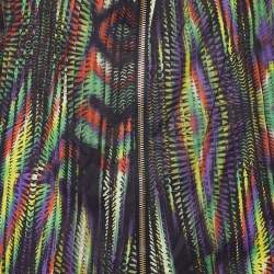 Pre Owned M Missoni Multicolor Printed Cotton Strapless Tie Detail Zip Front Jumpsuit M