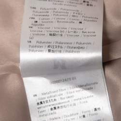 Pre Owned M Missoni Beige Patterned Lurex Knit Sleeveless Maxi Dress M