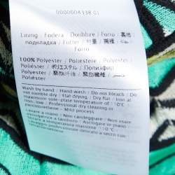 Pre Owned M Missoni Green Patterned Knit Sleeveless Mini Dress M