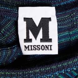 Pre Owned M Missoni Navy Blue Wool Knit Top M