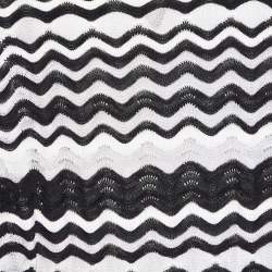 M Missoni Monochrome Patterned Knit Top S