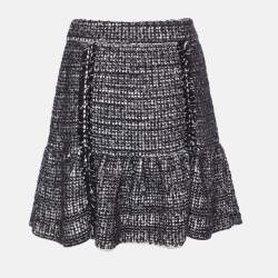 مملوكة مسبقًا M Missoni Black Tweed Effect Wool Knit Mini Skirt M