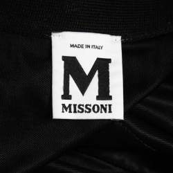 Pre Owned M Missoni Black Jersey Sleeveless Flared Midi Dress M