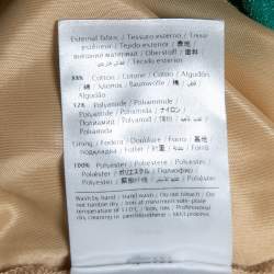 Pre Owned M Missoni Green Striped Patterned Knit Mini Dress S