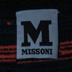 Pre Owned M Missoni Black Patterned Knit Short Dress M