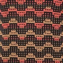 Pre Owned M Missoni Black Patterned Knit Short Dress M