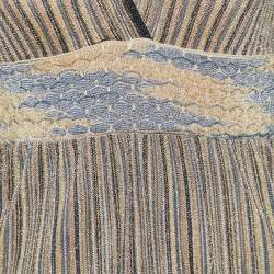 Pre Owned M Missoni Gold Patterned Lurex Knit Top S