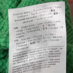 Pre Owned M Missoni Green Patterned Knit V-Neck Top S