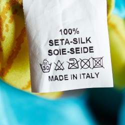 Pre Owned M Missoni Multicolor Printed Silk Faux Wrap Top L