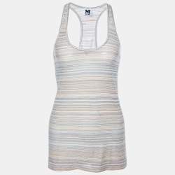 M Missoni Multicolor Lurex Knit Racer Back Tank Top M