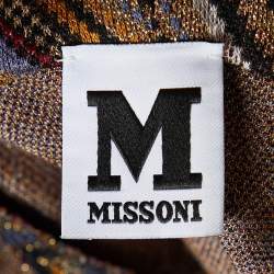 Pre Owned M Missoni Multicolor Lurex Knit Hooded Jacket S