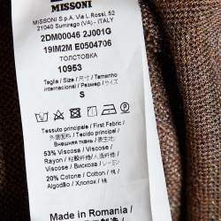 Pre Owned M Missoni Multicolor Lurex Knit Hooded Jacket S