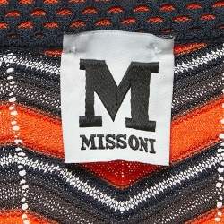 Pre Owned M Missoni Multicolor Patterned Knit Long Sleeve A-Line Top S