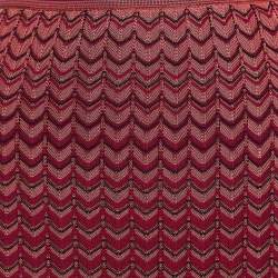 Pre Owned M Missoni Multicolor Chevron Knit Maxi Skirt M