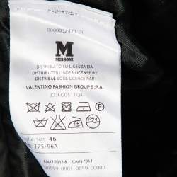 Pre Owned M Missoni Brown & Black Patterned Lurex Knit Maxi Skirt L