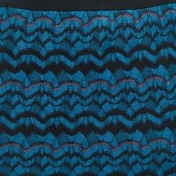 Pre Owned M Missoni Multicolor Chevron Knit Elasticated Waist Maxi Skirt S