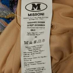 Pre Owned M Missoni Collection Multicolor Lurex Knit Sleeveless Flared Mini Dress S