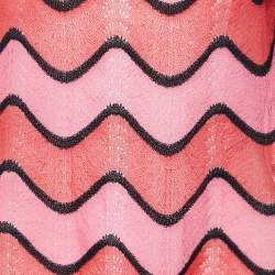 Pre Owned M Missoni Multicolor Patterned Ruffled Knit Top M