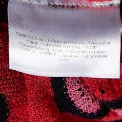 Pre Owned M Missoni Multicolor Patterned Ruffled Knit Top M