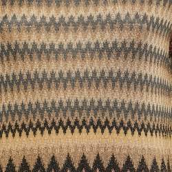 Pre Owned M Missoni Multicolor Chevron Lurex Knit Deep Neck Detailed Mini Dress M