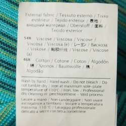 Pre Owned M Missoni Blue Patterned Knit Sleeveless Dress M