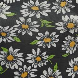 M Missoni Collection Black Floral Print Knit Short Sleeve T-Shirt XS