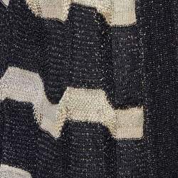 M Missoni Multicolor Patterned Lurex Knit Cardigan S