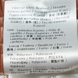 Pre Owned تنورة ميني إم ميزوني جلد بني مقاس صغير - سمول