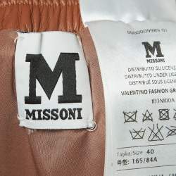 Pre Owned تنورة ميني إم ميزوني جلد بني مقاس صغير - سمول