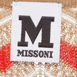 Pre Owned M Missoni Multicolor Patterned Knit Sleeveless Peplum Top S