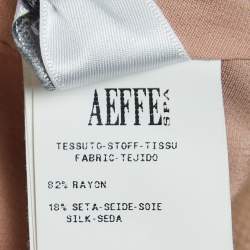 Pre Owned M Missoni Green Chevron Pattern Knit Tie-Up Neck Midi Dress L