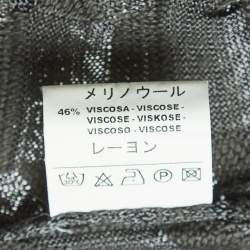 Pre Owned M Missoni Grey Chevron Knit Dolman Sleeve Top L