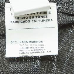 Pre Owned M Missoni Grey Chevron Knit Dolman Sleeve Top L