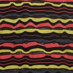 M Missoni Multicolor Patterned Knit Short Sleeve Sweater Top L