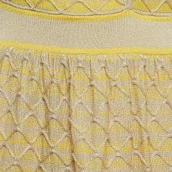 Pre Owned M Missoni Multicolor Lurex Knit One-Shoulder Maxi Dress S