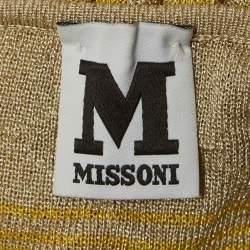 Pre Owned M Missoni Multicolor Lurex Knit One-Shoulder Maxi Dress S