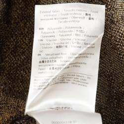 Pre Owned M Missoni Multicolor Abstract Lurex Knit Zipper Mini Dress M