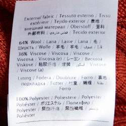 Pre Owned M Missoni Brick Red Textured Knit Long Sleeve Maxi Dress L