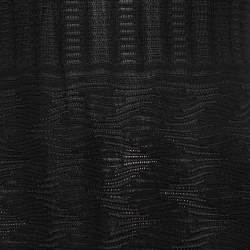 Pre Owned M Missoni Black Knit V-Neck Flared Mini Dress M