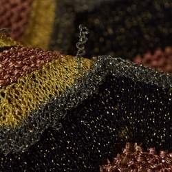 Pre Owned M Missoni Multicolor Chevron Knitted V-Neck Top S